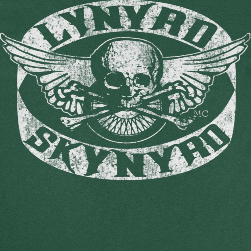 Lynyrd Skynyrd Skull White Forest Green T-Shirt