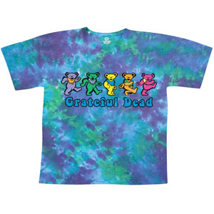 Grateful Dead Dancing Bears Tie Dye T-shirt Front