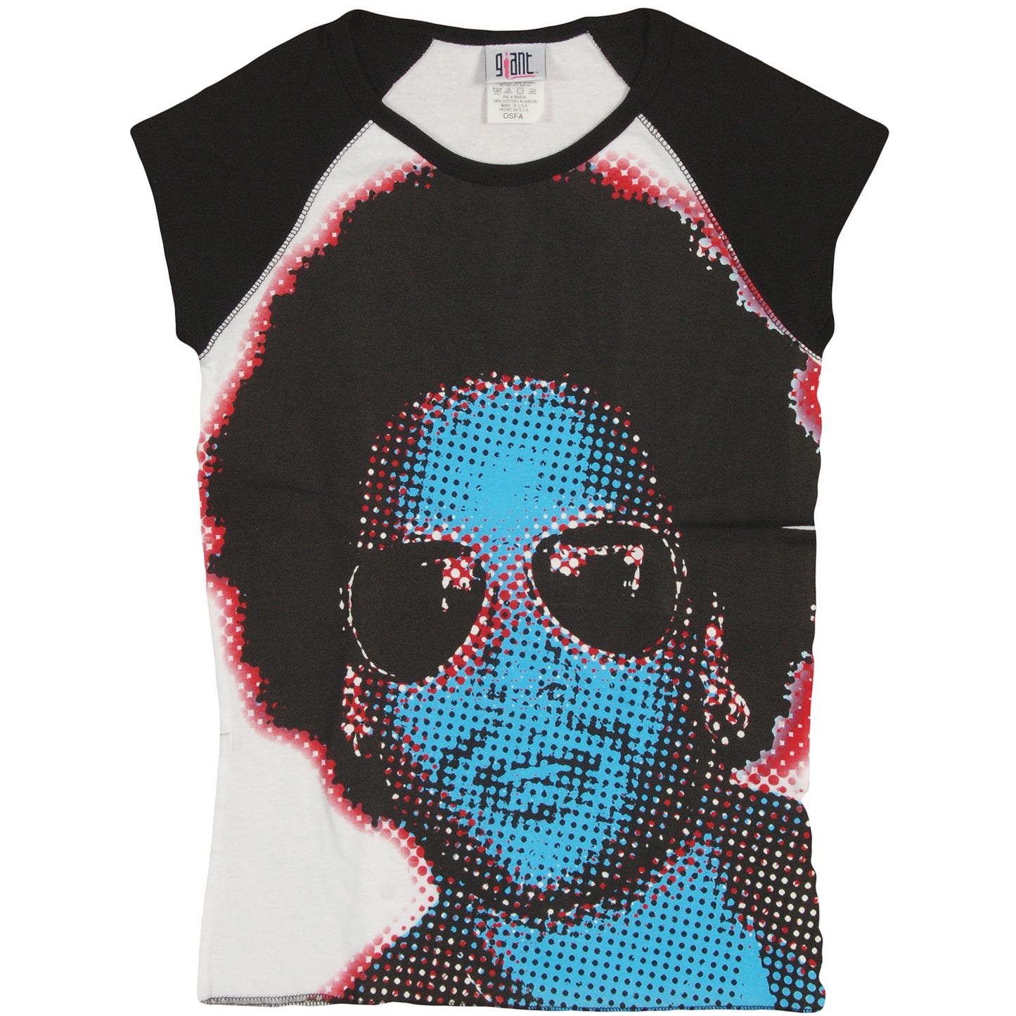 Lenny Kravitz Face Raglan Sleeveless Junior Top Front