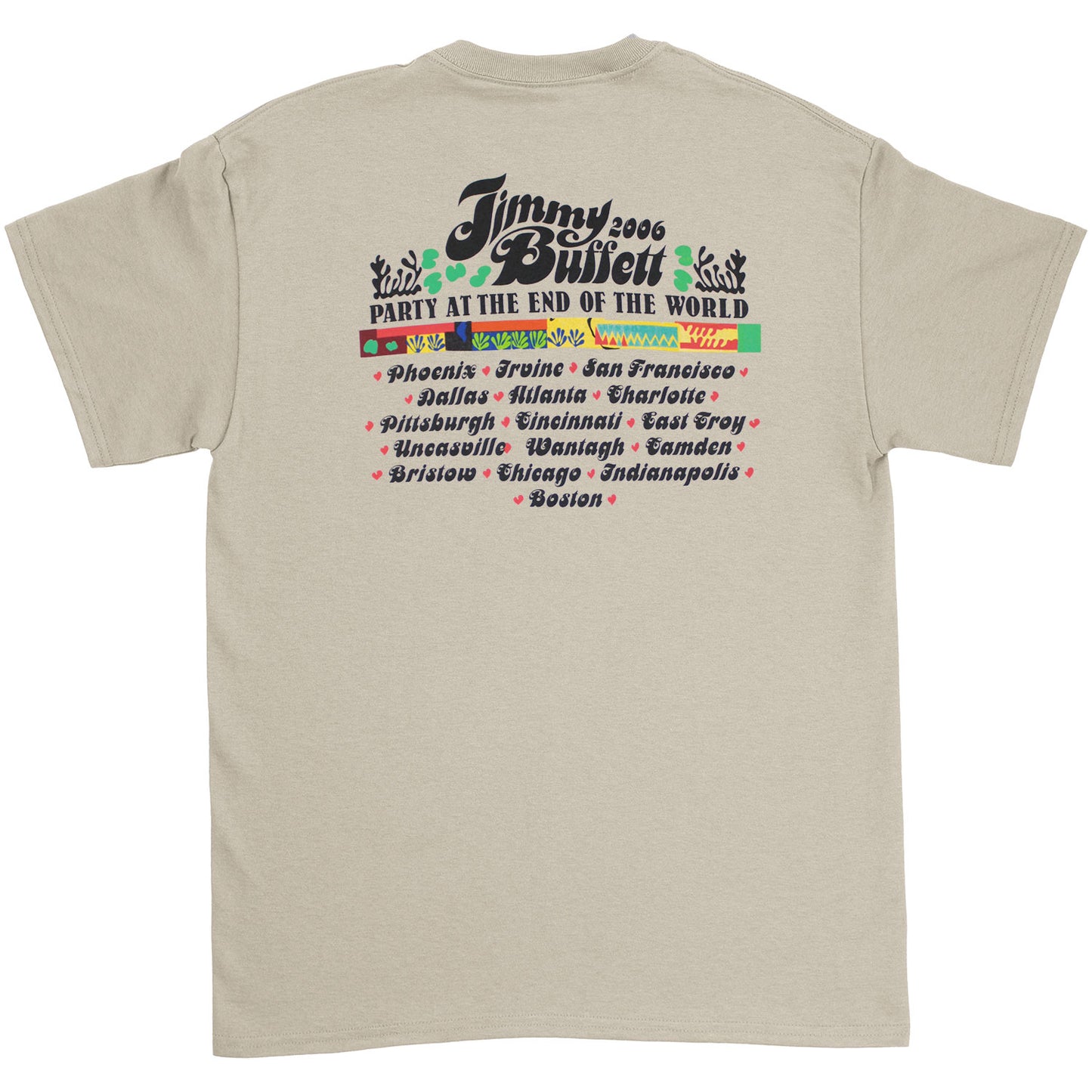 Jimmy Buffett Block 06 Tour T-shirt Back