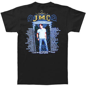 Jason Michael Carroll I Can Sleep When I'm Dead Tour 2008 T-shirt Back