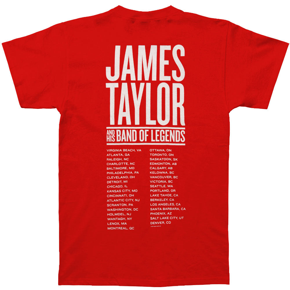 James Taylor Framed Hammock Photo 2008 North America Summer Tour Slim Fit T-shirt Back