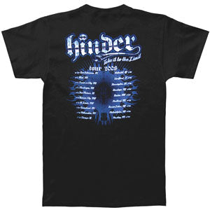 Hinder Muscle Car 08 Tour Slim Fit T-shirt Back