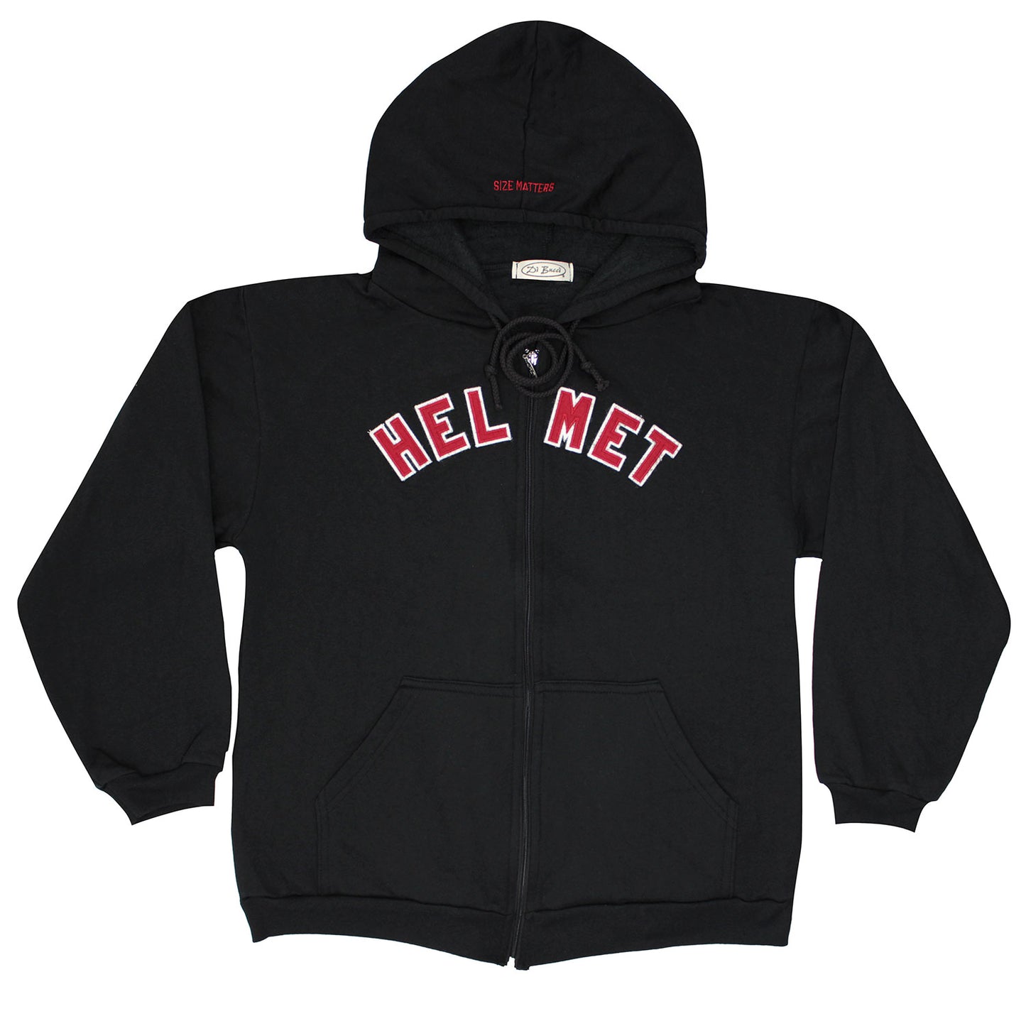 Helmet Logo Zippered Hooded Sweatshirt