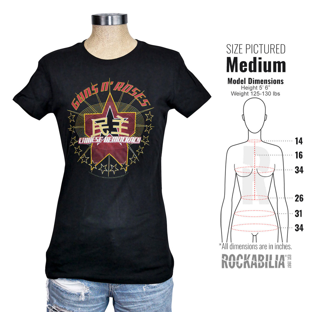 Guns N Roses Glitter Star Soft Junior Top Alt 3