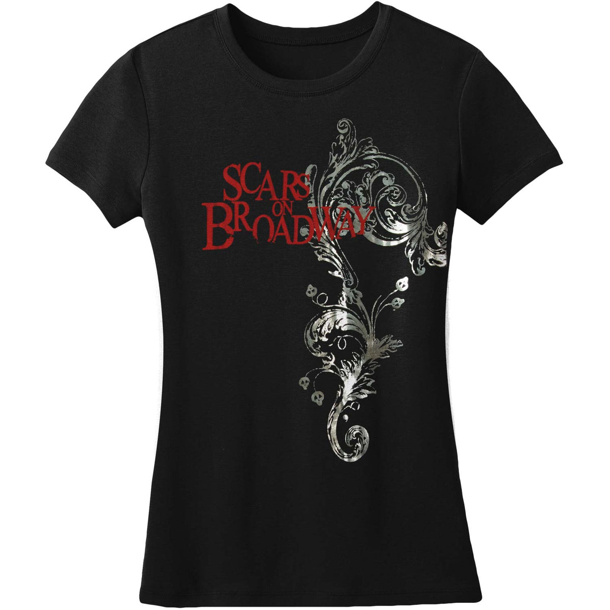 Scars On Broadway Floral Foil Soft Junior Top Front