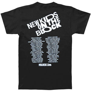 New Kids On The Block Retro Stripes Tour T-shirt Back