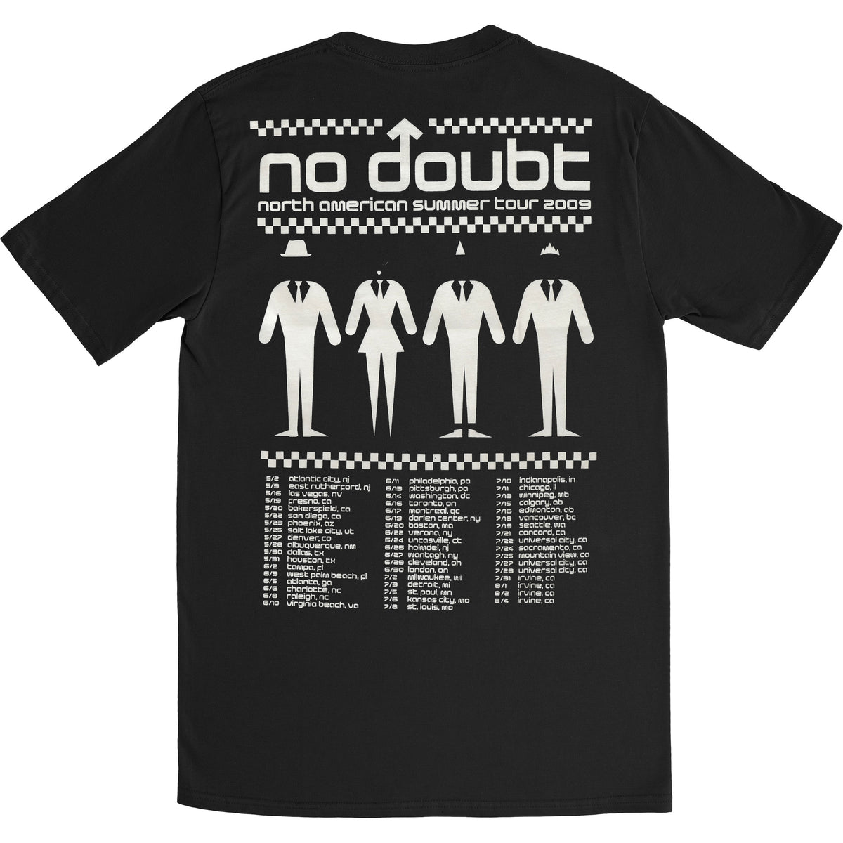 No Doubt Arrows 2009 Tour Slim Fit T-shirt Back