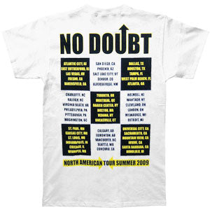 No Doubt Photo Checkers 2009 Tour Slim Fit T-shirt Back