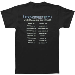 Backstreet Boys Unbreakable 2008 Tour T-shirt Back