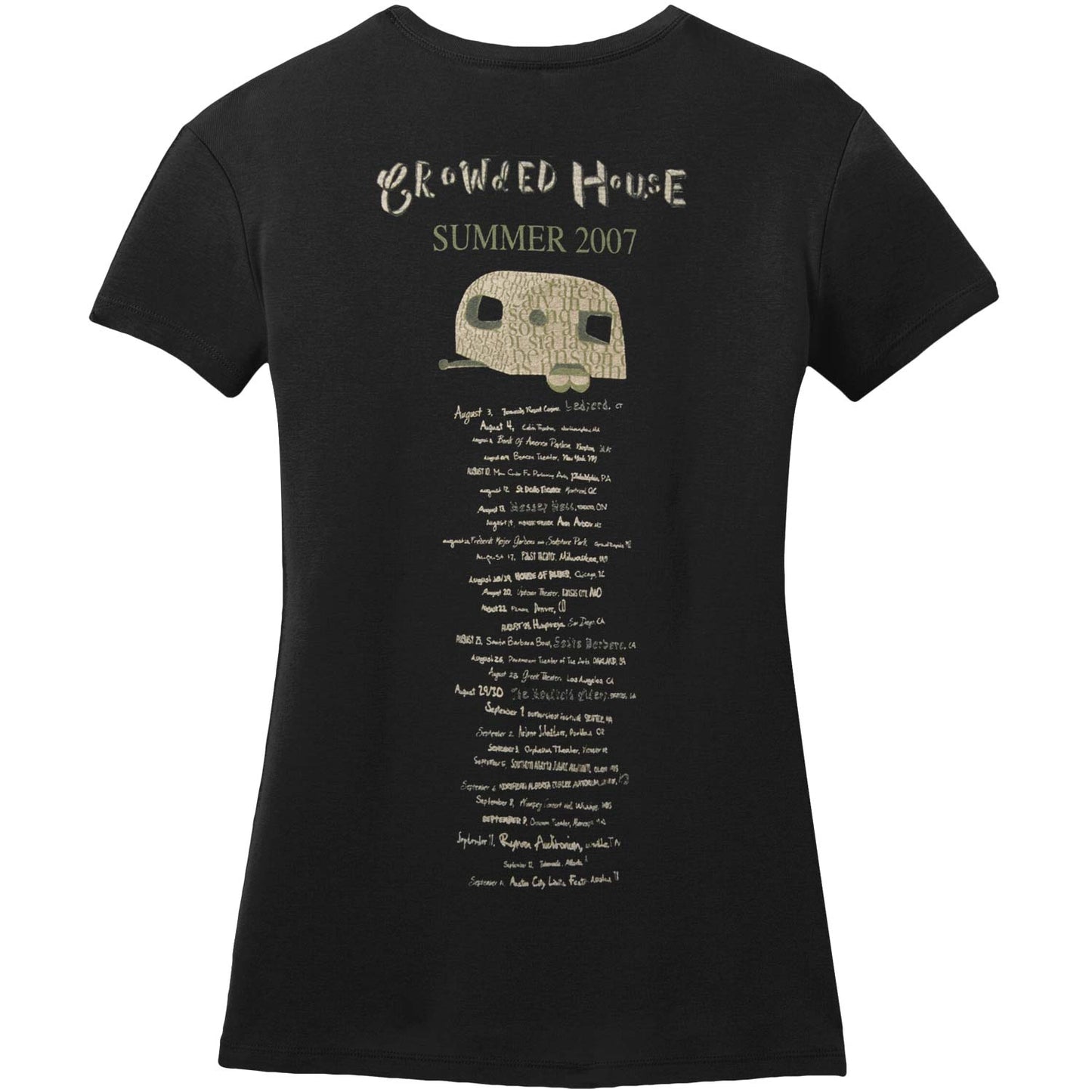 Crowded House Album Tour Junior Top Back