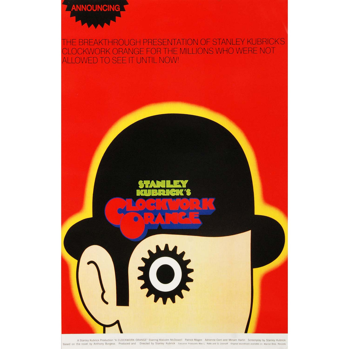 Clockwork Orange Announcing Poster Print Front