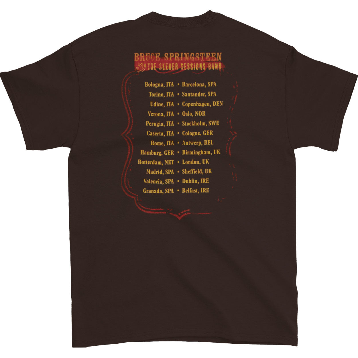 Bruce Springsteen Land Edition Tour T-shirt Back