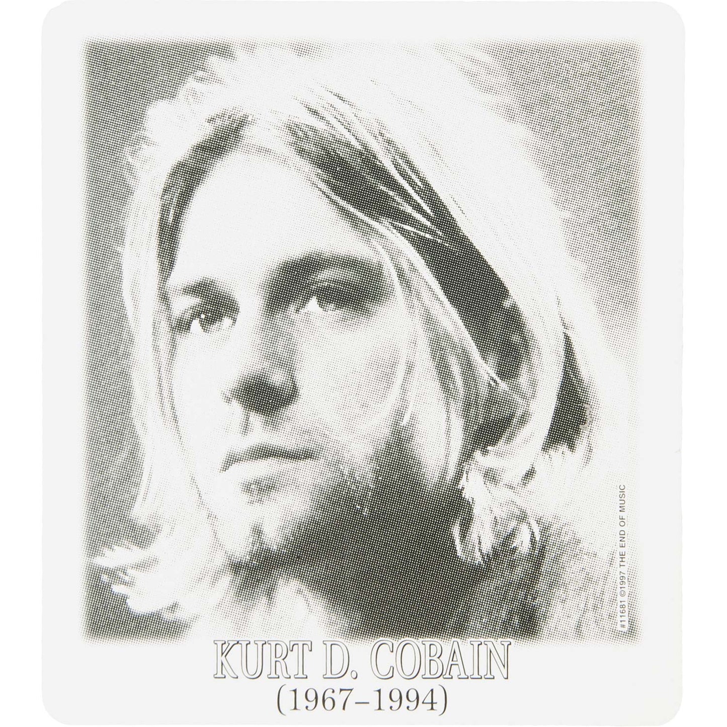 Nirvana Kurt D. Cobain 1967 - 1994 Sticker Front