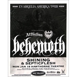Behemoth Concert Promo Poster Front
