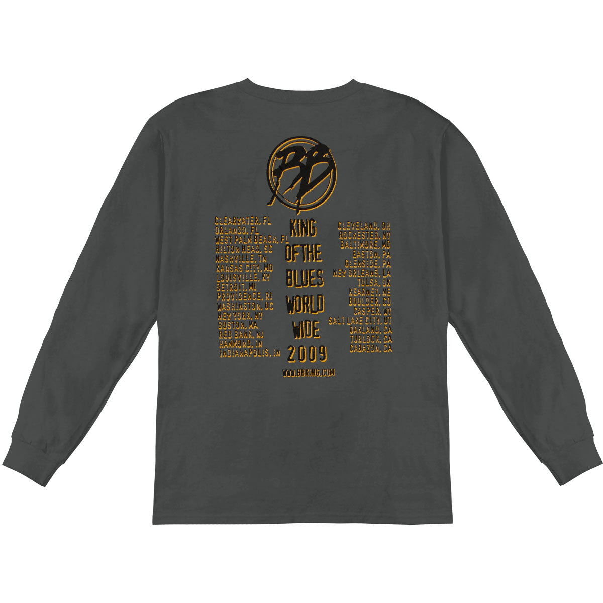 B.B. King Asphalt 09 Tour Long Sleeve Back