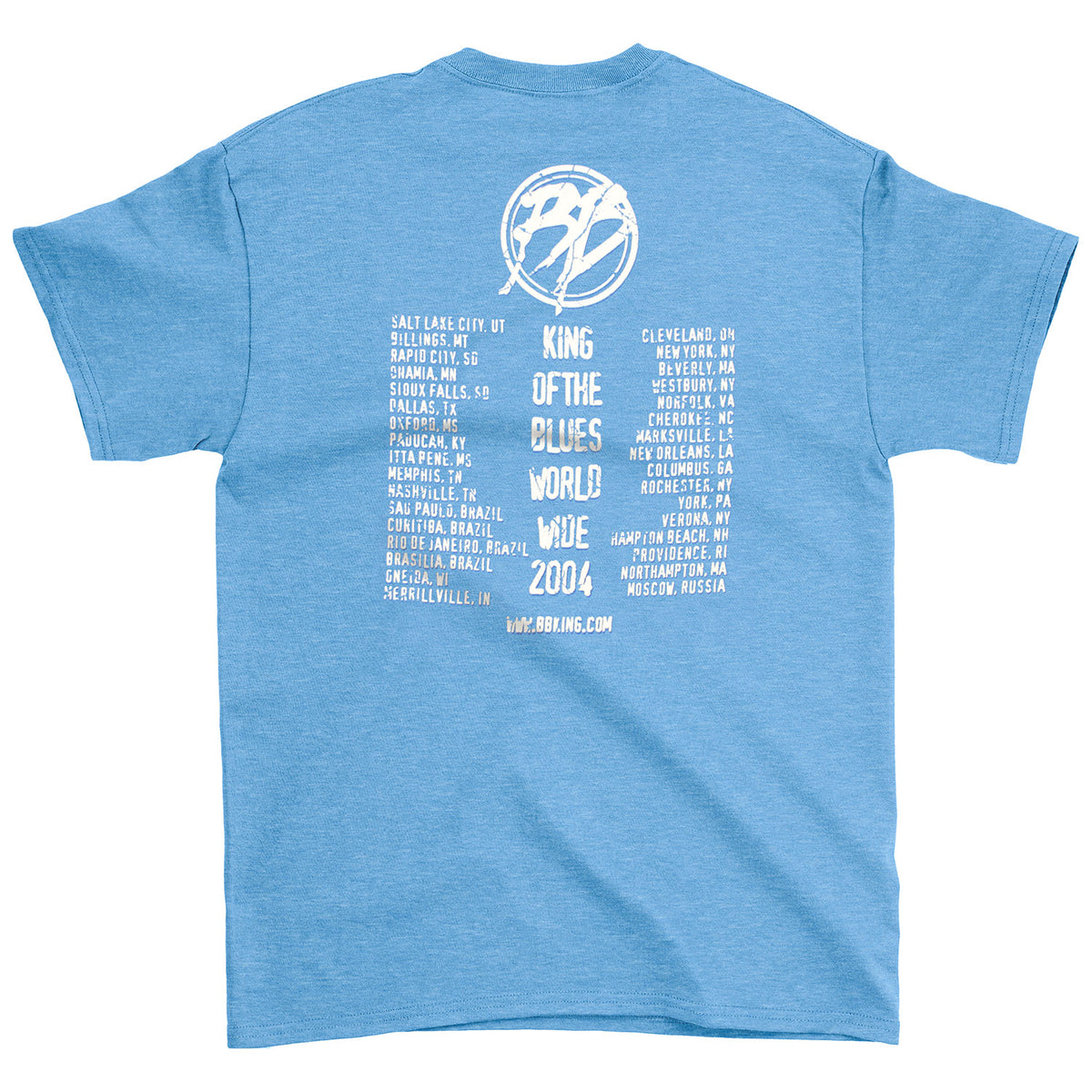 B.B. King King Of The Blues 2004 World Tour T-shirt Back