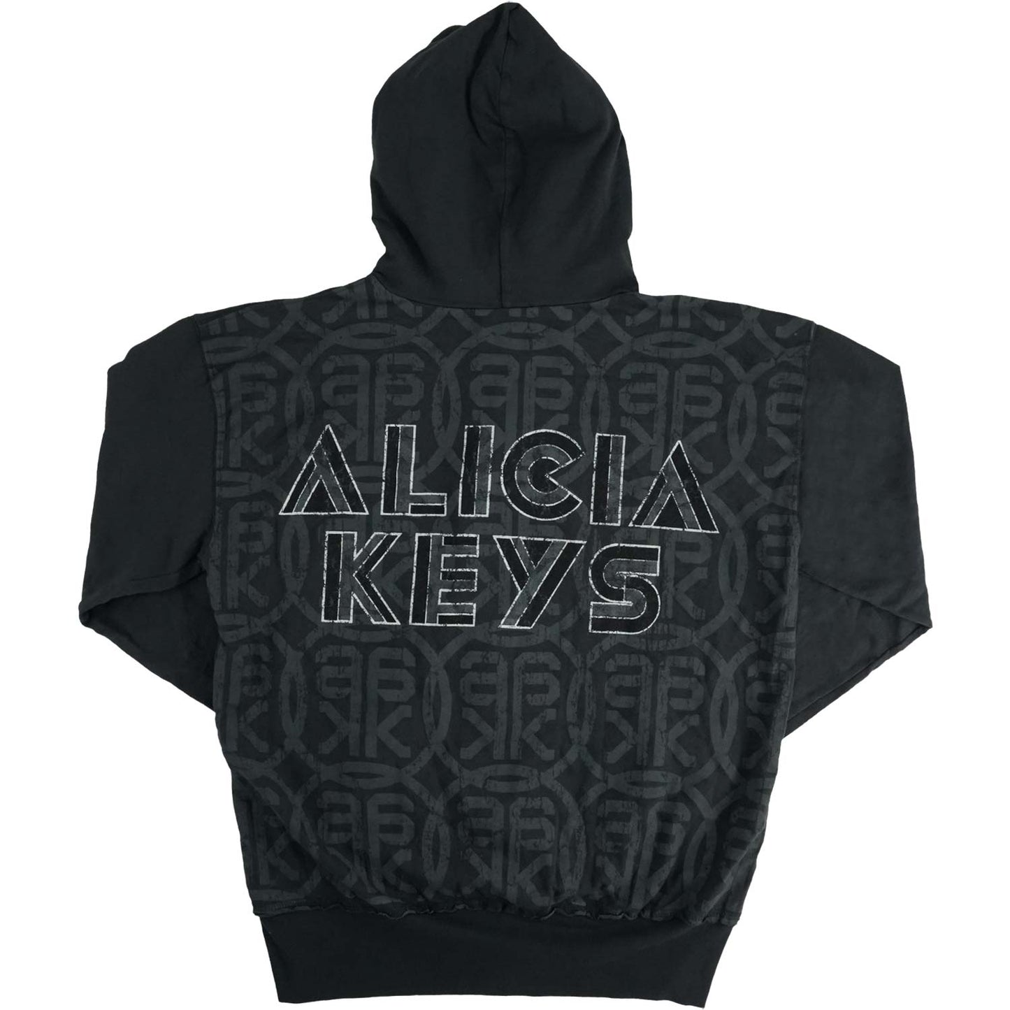 AK Logo Ragged Edged Stitched Zip Up Zippered Hooded Sweatshirt