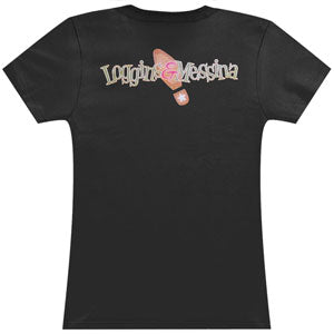 Loggins & Messina Your Mamma Don't Dance V-Neck Tissue Junior Top Back