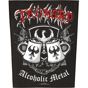 Tankard Alcoholic Metal Back Patch Front