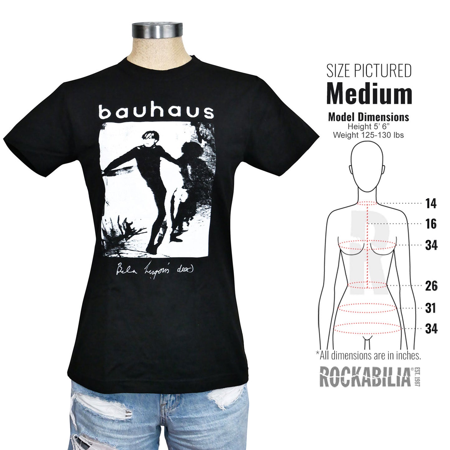 Bauhaus Bela Lugosi's Dead - Ladies Soft Junior Top Alt 3