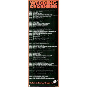 Wedding Crashers 50 Rules Door Poster Front