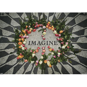 Beatles Imagine Subway Poster Front