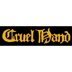 Cruel Hand Yellow Logo Sticker Front