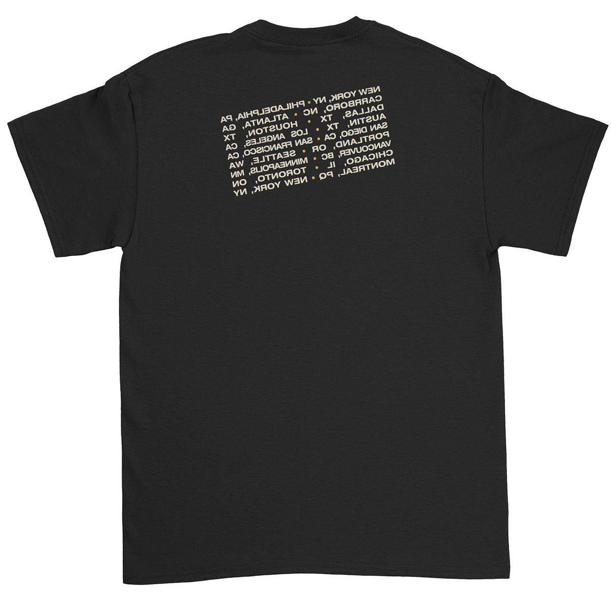 Franz Ferdinand Logo/tours Philadephia-NY reverse print Slim Fit T-shirt Back