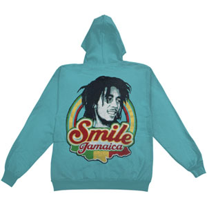 Bob Marley Smile Jamaica Girls Jr Hooded Sweatshirt Back