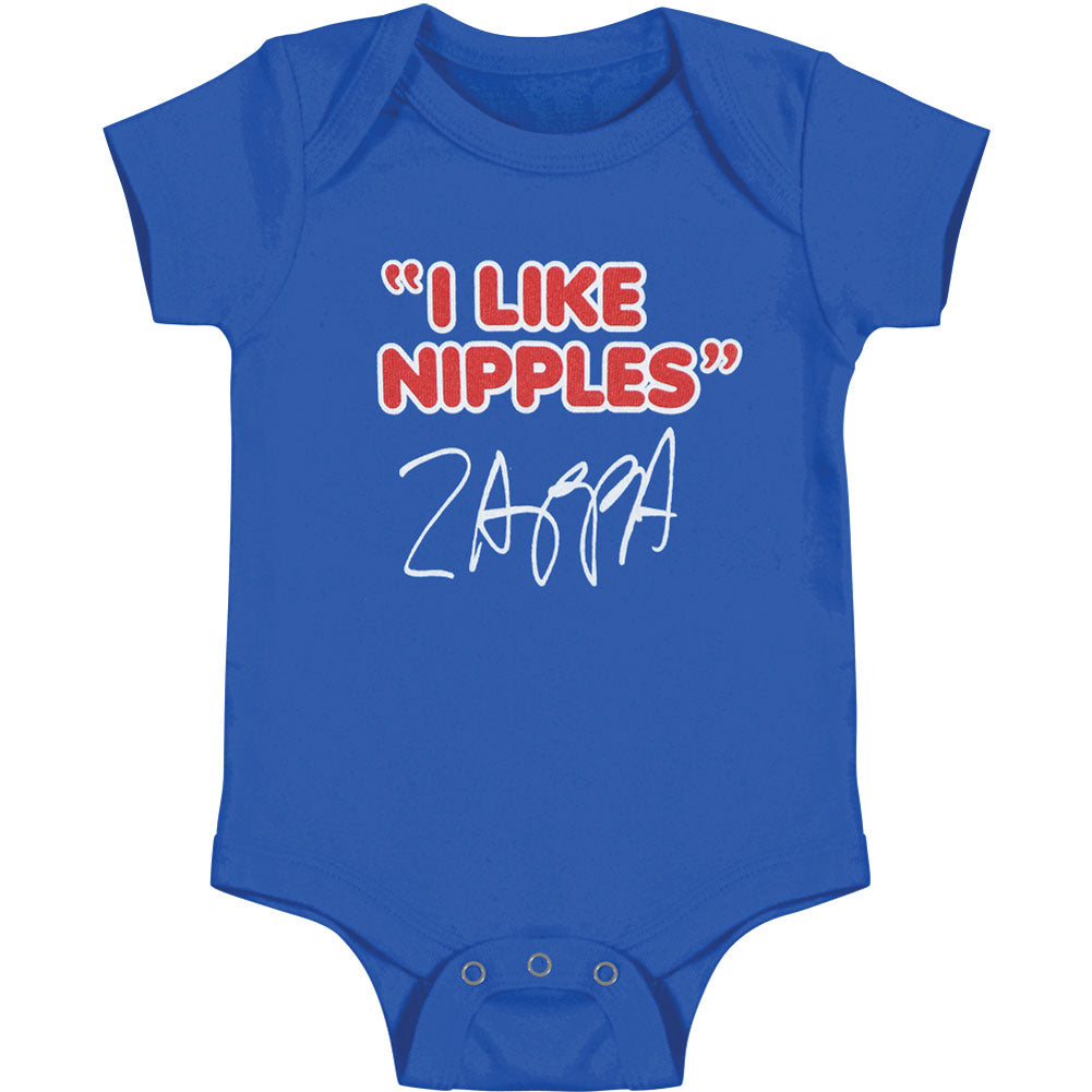 Frank Zappa I Like Nipples - Baby Creeper Bodysuit Front
