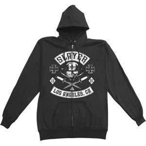 Slayer Tribes Zippered Hooded Sweatshirt Front