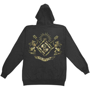 Stacked Diamond Zippered Hooded Sweatshirt