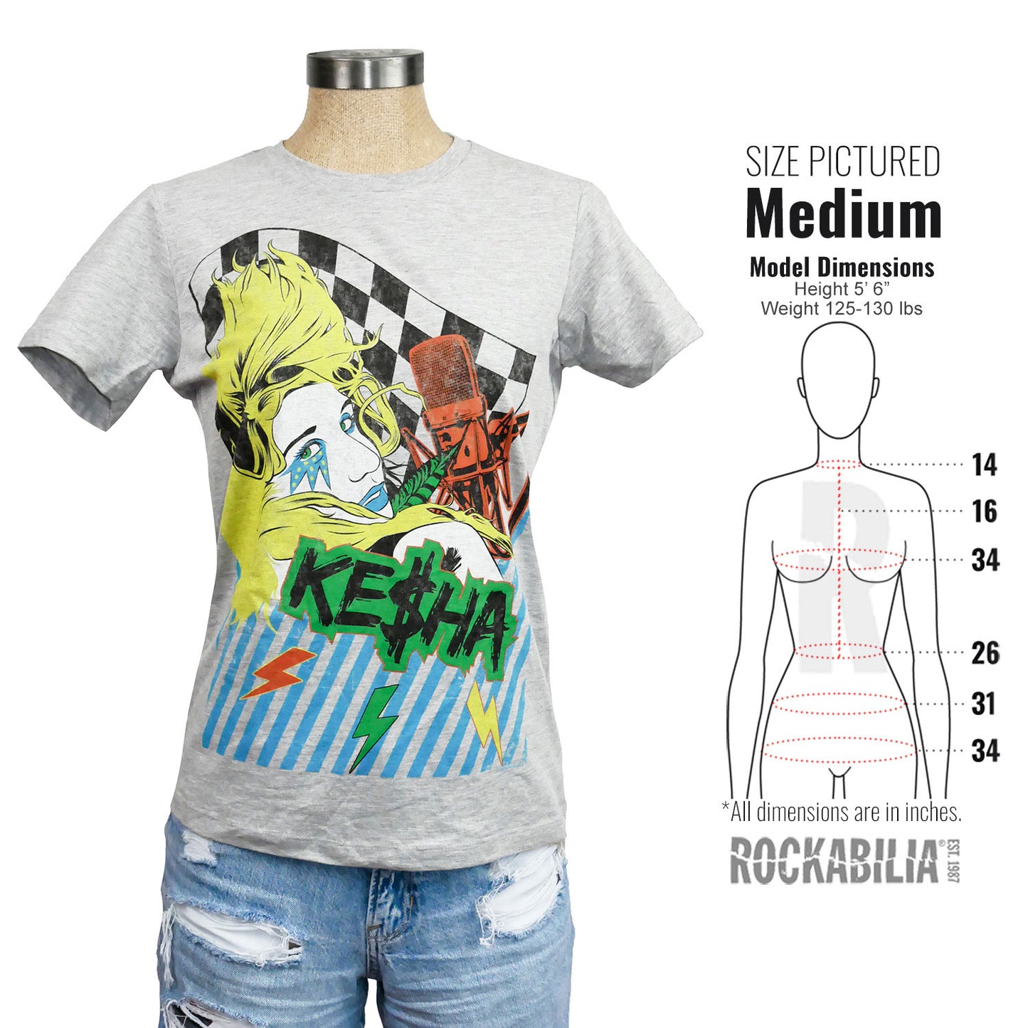 Kesha Cartoon Tissue Junior Top Alt 3