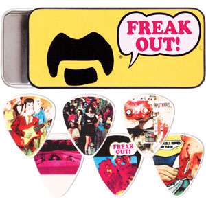 Frank Zappa Yellow Pick Tin - Dunlop Collector's Guitar Pick Front