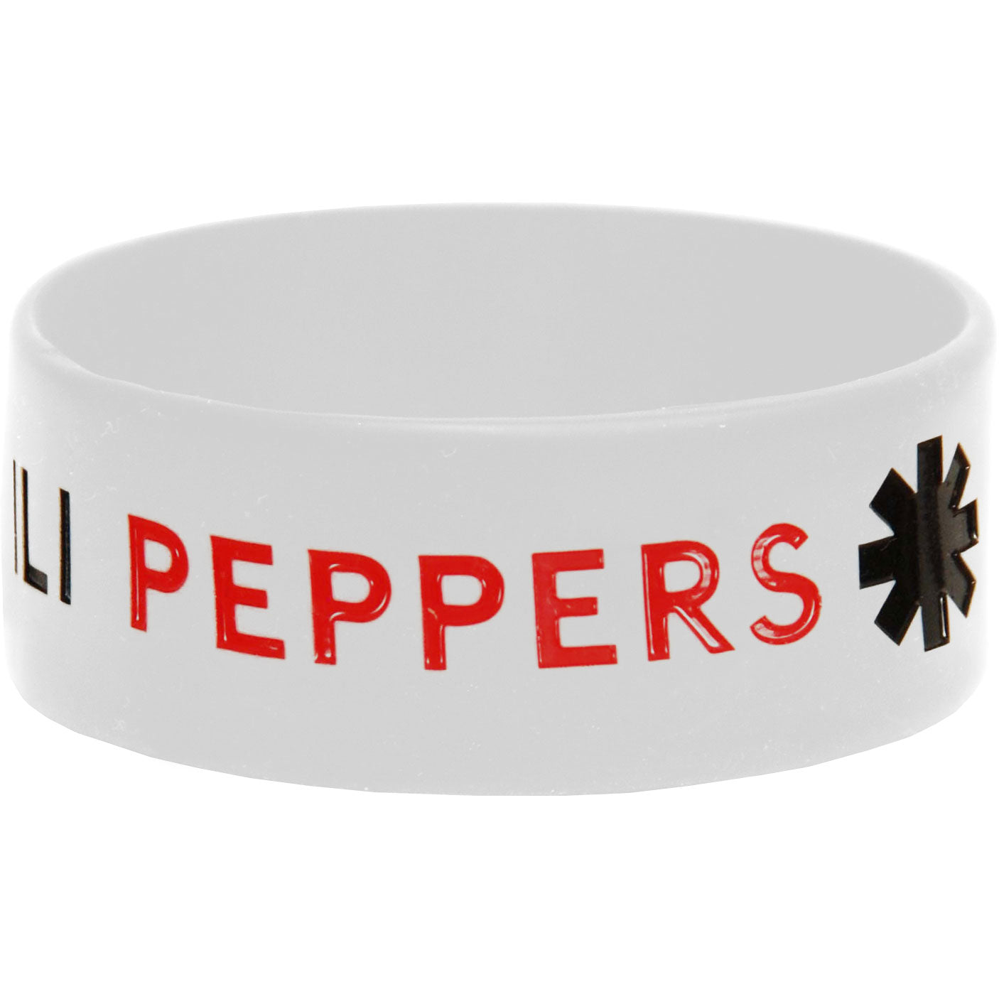 Red Hot Chili Peppers White Rubber Bracelet Back