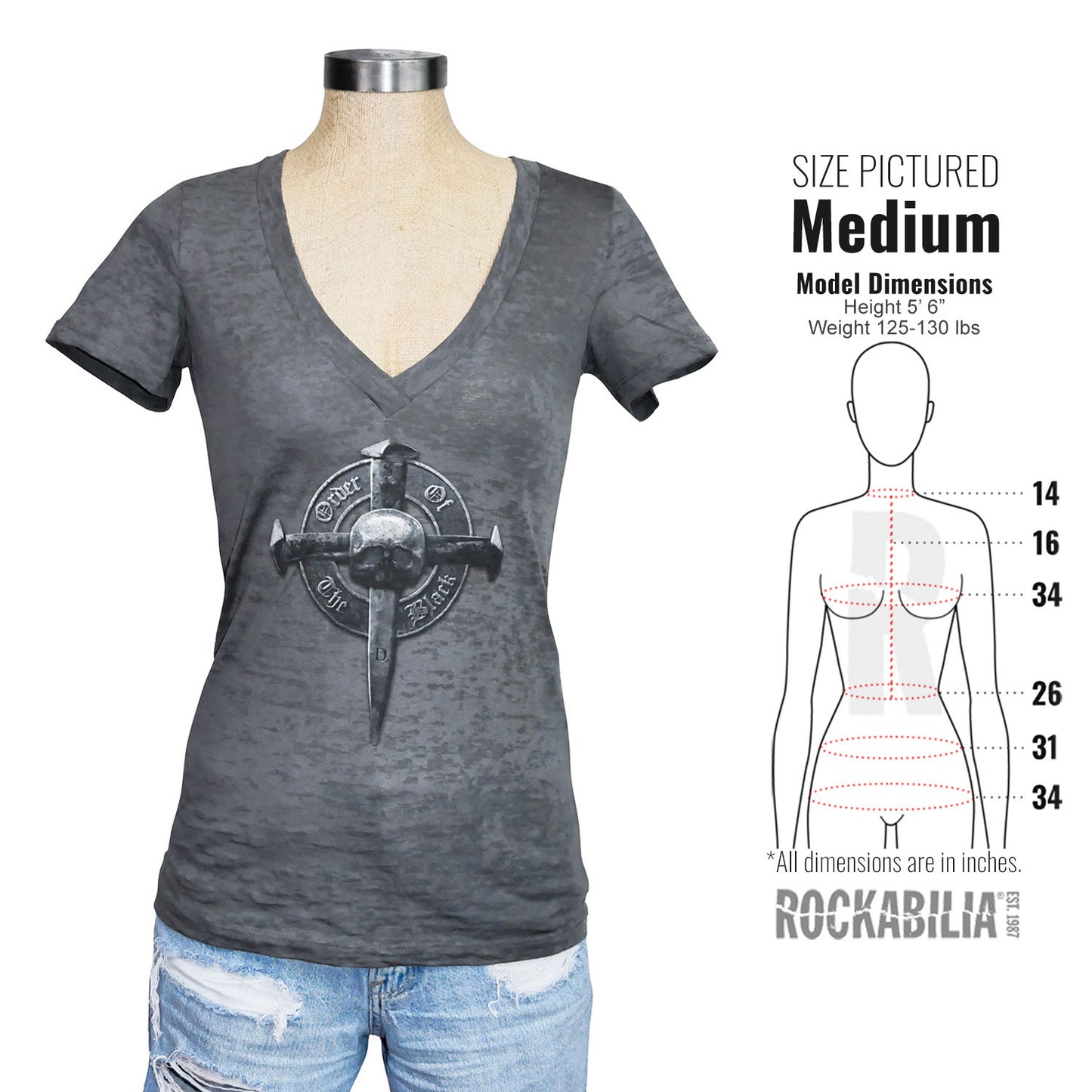 Cross Burnout Tee (Very Thin Fabric) V-Neck Tissue Junior Top