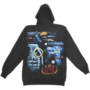 Guns N Roses Weapons Zippered Hooded Sweatshirt Back