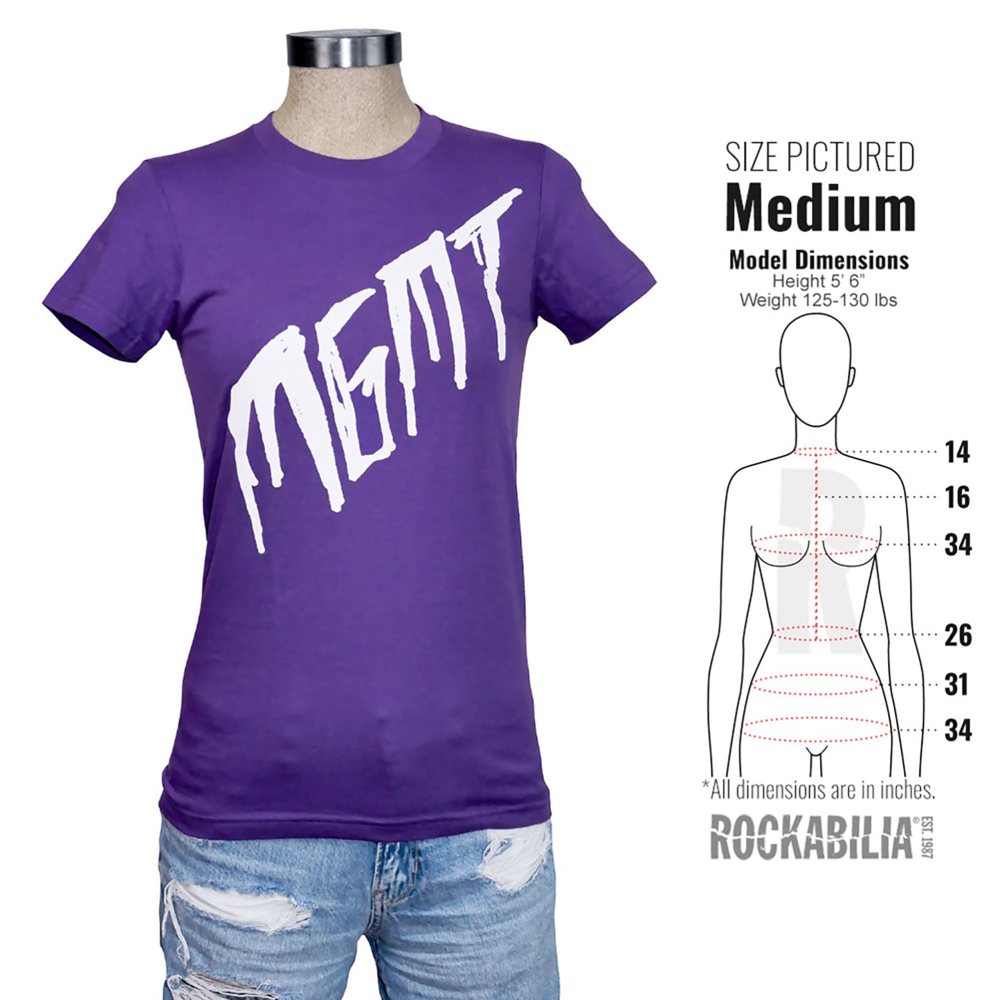 MGMT Scratch On Purple Soft Junior Top Alt 3