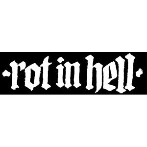 Rot In Hell Logo Sticker Front