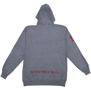 Backstreet Boys Red Logo Zippered Hooded Sweatshirt