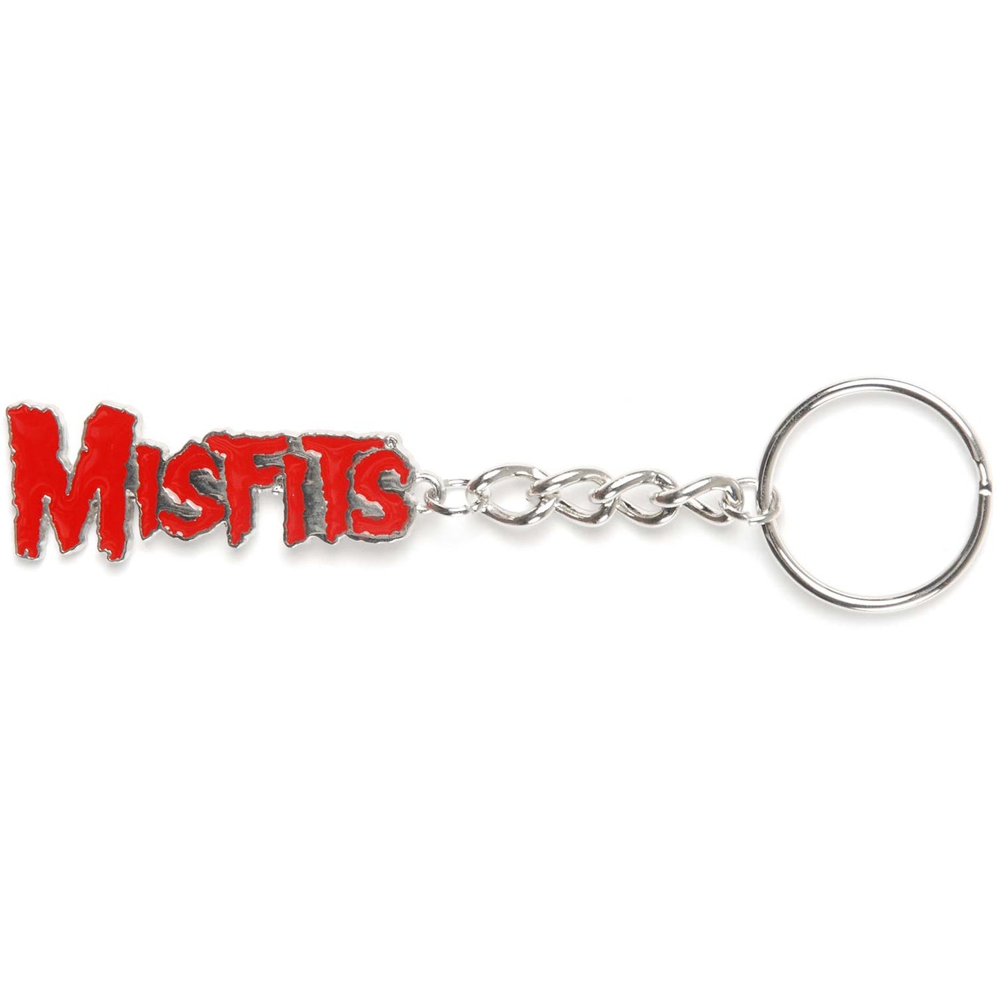 Misfits Red Logo Metal Key Chain Front