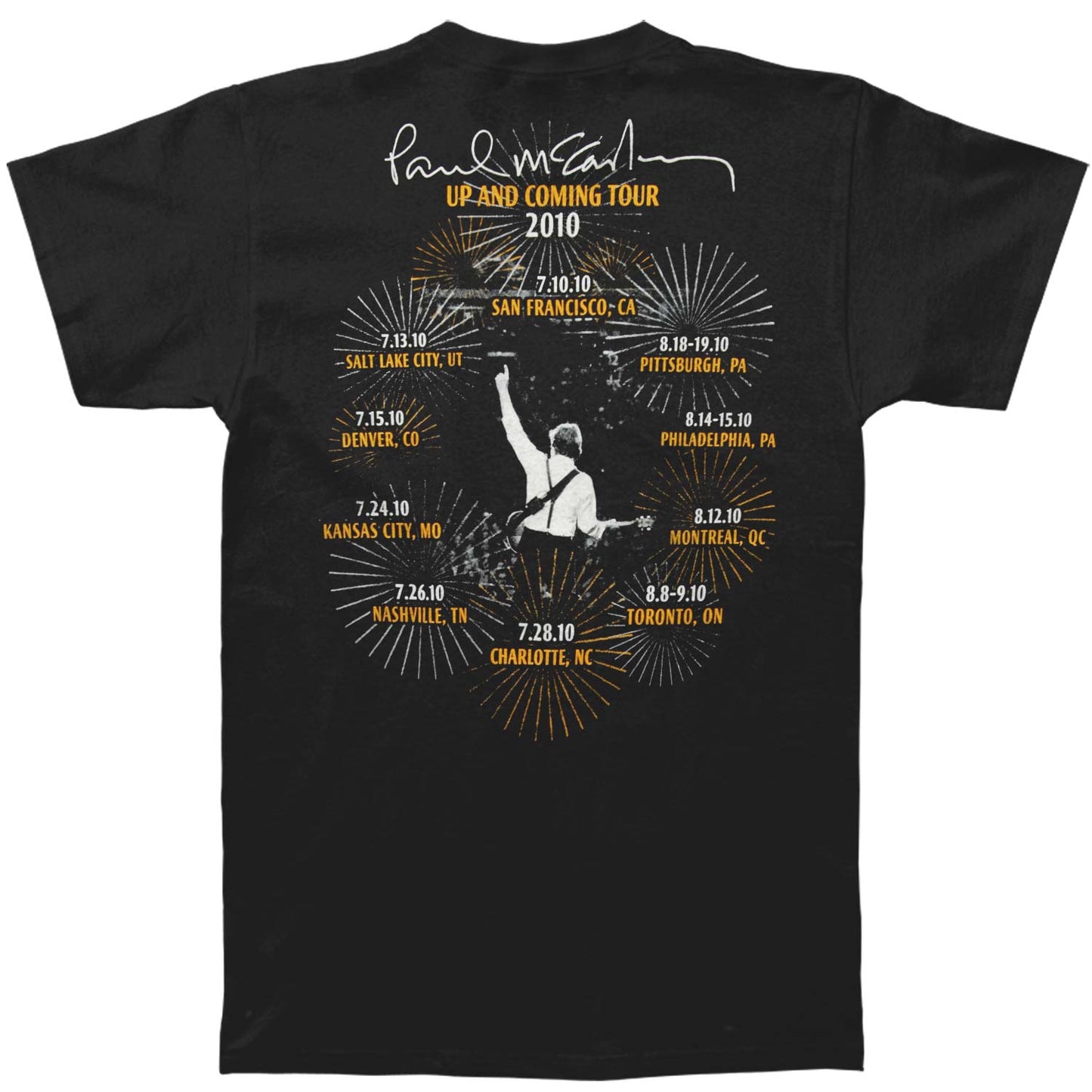 Paul Mccartney 2010 North America Tour Slim Fit T-shirt Back