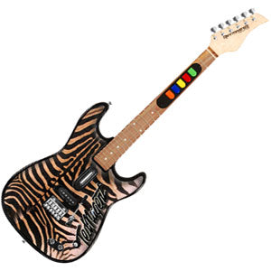 Ted Nugent Zebra Print Guitar Controller Front