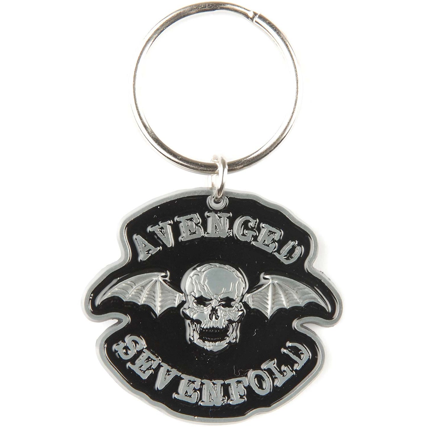 Avenged Sevenfold Death Bat Metal Key Chain Front