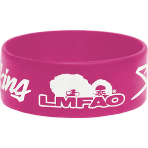 LMFAO Sorry For Party Rocking Rubber Bracelet Back