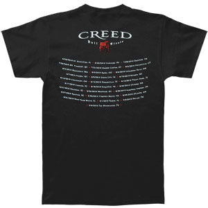 Creed Red Faces 2010 Tour T-shirt Back