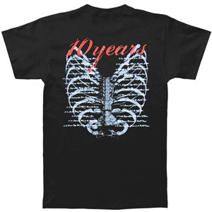 10 Years Red Script Logo Tour Slim Fit T-shirt Back