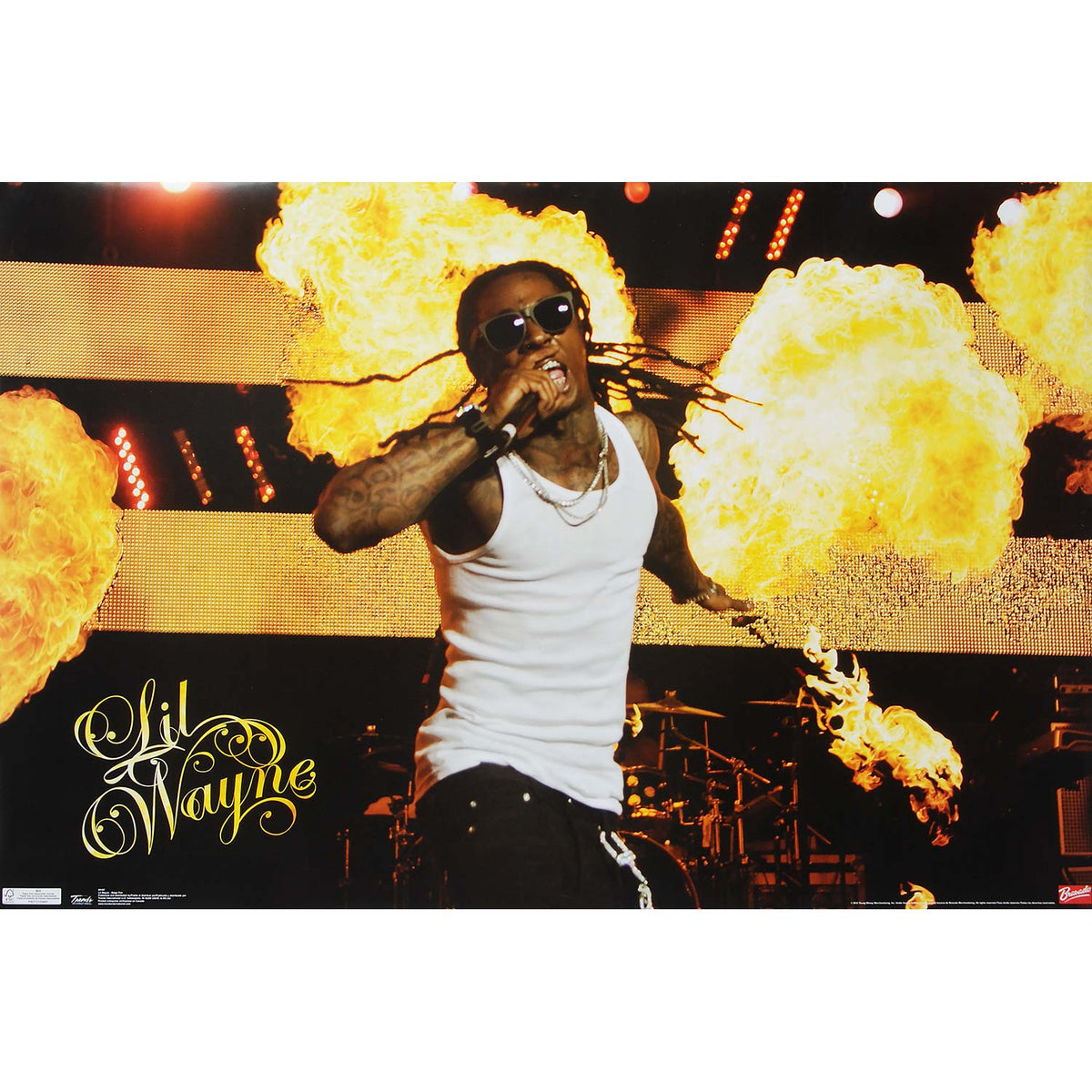 Lil Wayne Stage Fire Domestic Poster Front