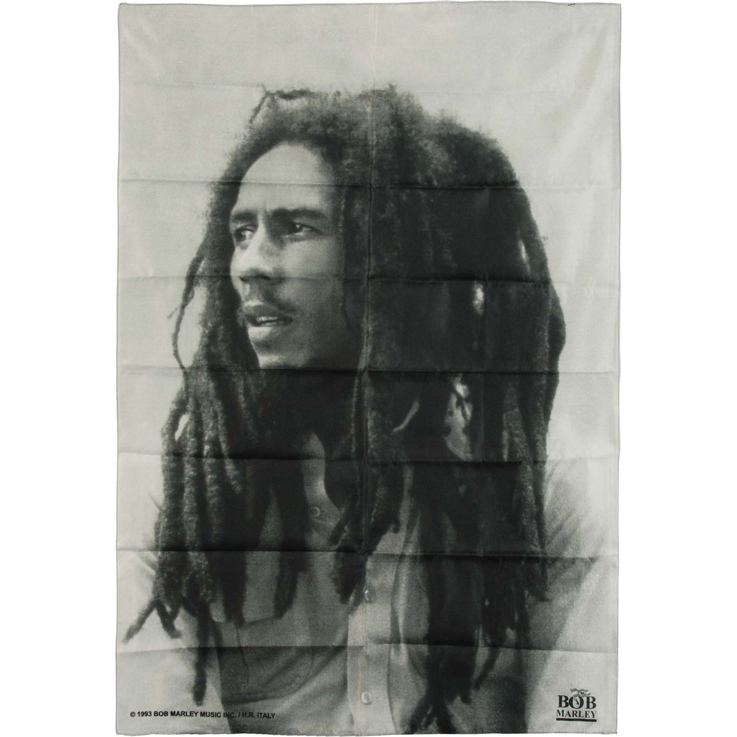 Bob Marley BW Portrait Poster Flag Front